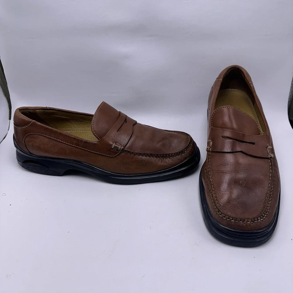 Cole Haan Men's Penny Loafers Size US 12 M C02961 NikeAir Sole Brown‎ Leather